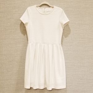 Calvin  Klein White Pleated Dress